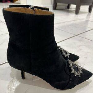 Tory Burch Embellished buckle ankle boots